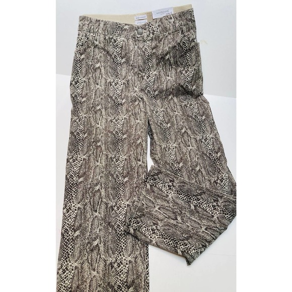 Westbound Woman Size 22W Brown Python Snake Print 5-pocket Slimming Jeans Pants - Picture 9 of 11